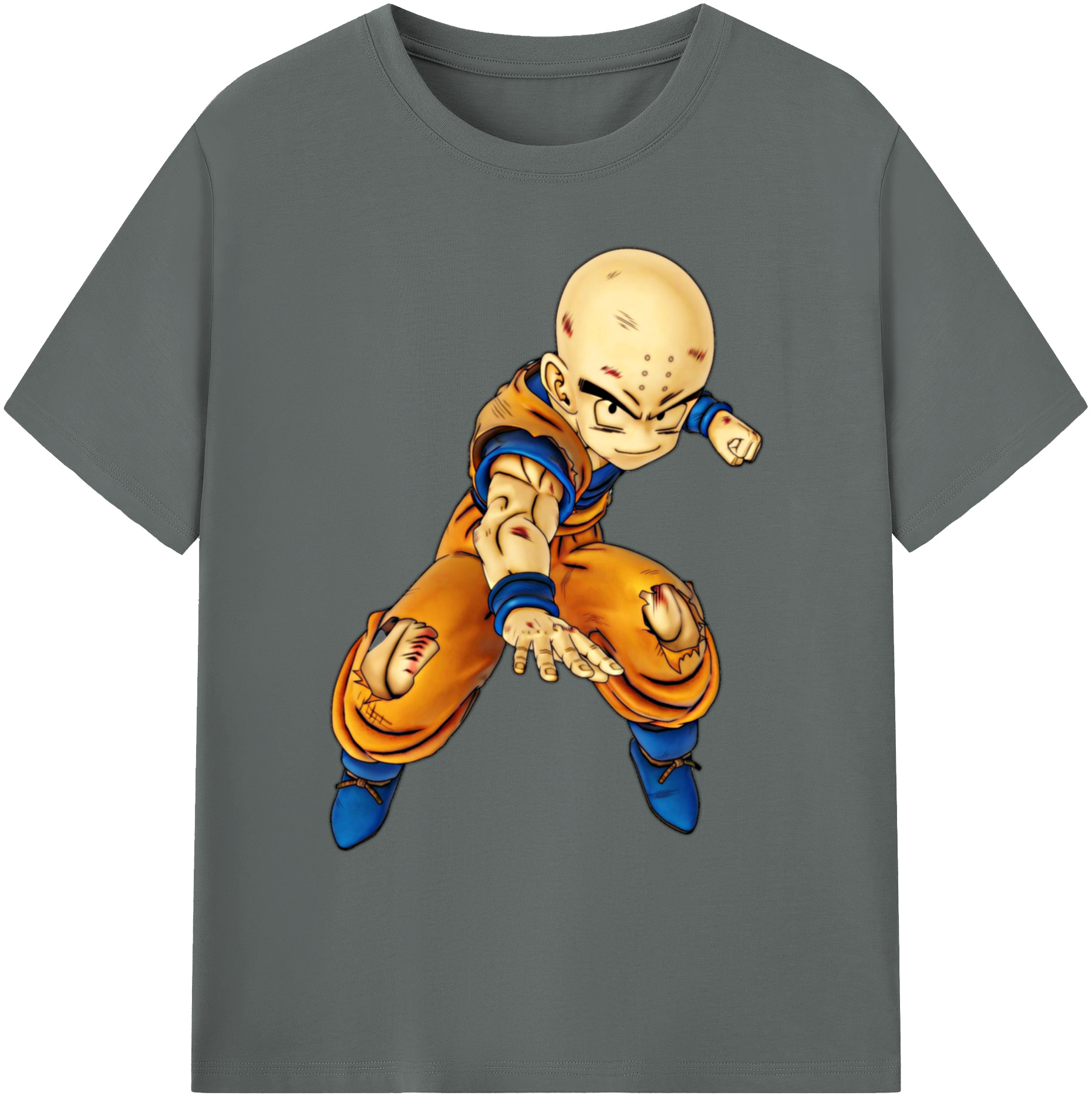 （画像用） ドラゴンボール クリリン DRAGON BALL krillin 綿100％ メンズ半袖Tシャツ｜肌触りやわらか＆通気性